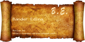 Bander Edina névjegykártya